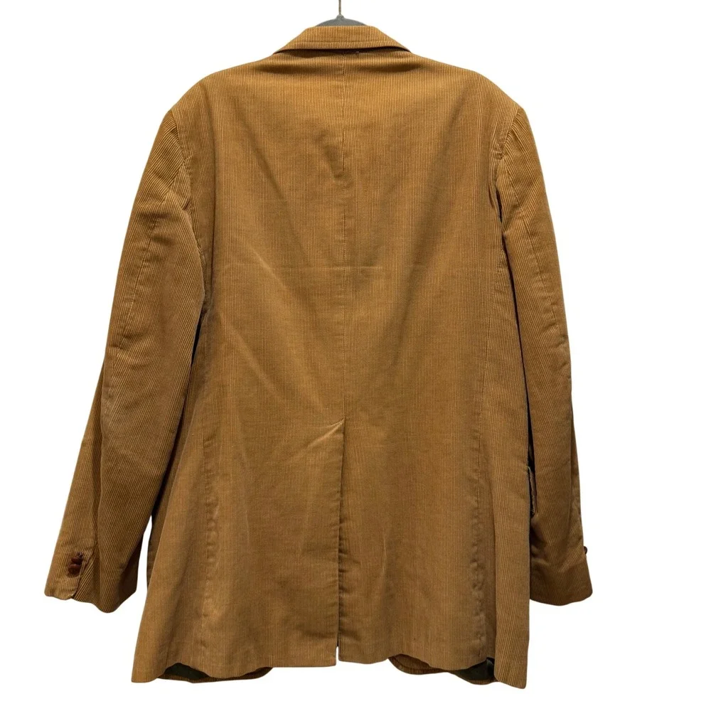 Vintage JOS A BANK Tan Corduroy Blazer‎ Sport Coat Mens Two Button Estimated 48R
